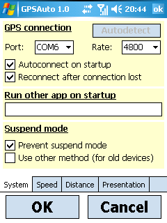 GPSAuto - Settings / System